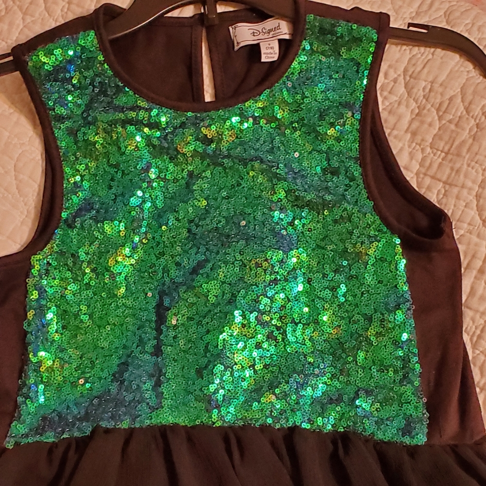 Disney Green sequin front shirt